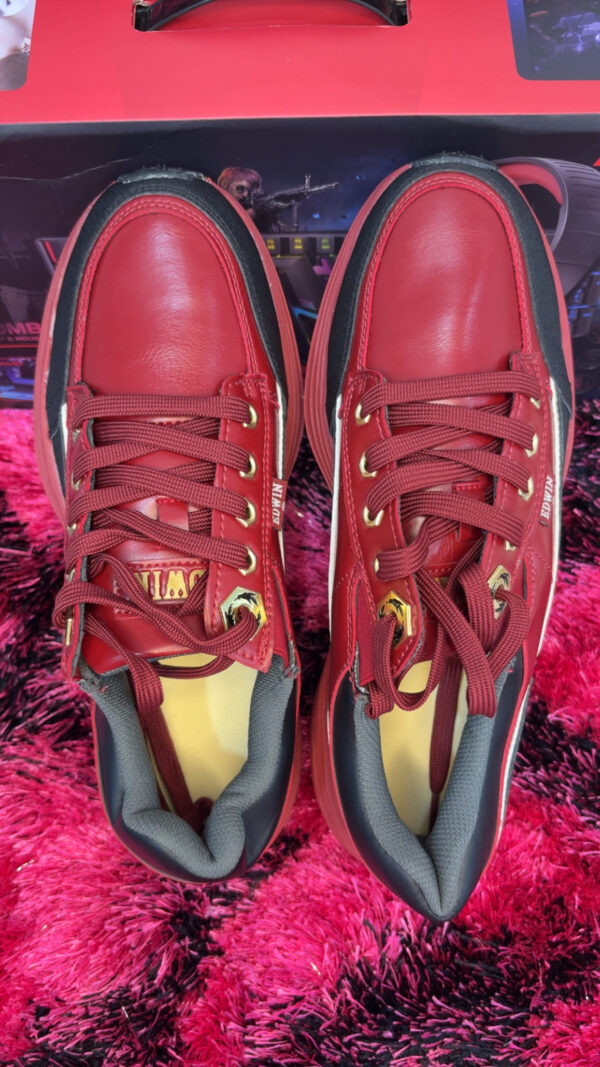 Fila Men’s Red & Black Casual Sneakers – Stylish Comfort with Durable Sole