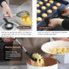 28-Piece Heat-Resistant Non-Stick Silicone Kitchen Utensils Set with Stainless Steel Handle for Cooking & Serving Fish