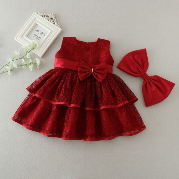 Elegant Red Baby Gown – Luxury Princess Dress for Babies and Toddlers