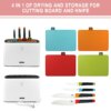 Best Kitchen Helper Appliance Smart Cutting Board and Knife Utensils Set Drying Holder Stand Sterilizer for Kitchen Gift Box ABS