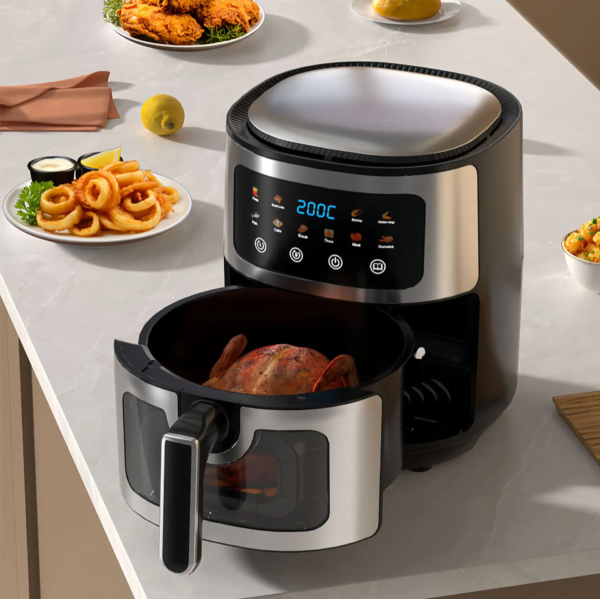 Smart Modern Square Plastic 7L Large Capacity Air Fryer 110V Household Electric Oven Digital Control French Fries Machine