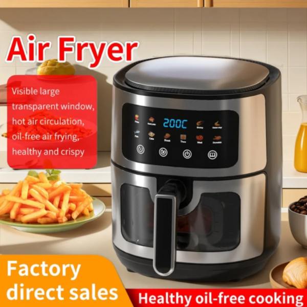 Smart Modern Square Plastic 7L Large Capacity Air Fryer 110V Household Electric Oven Digital Control French Fries Machine