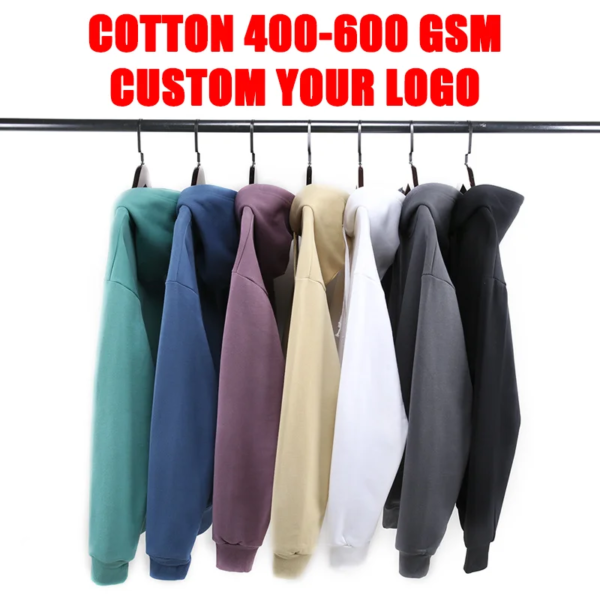100% Cotton Thick Heavy French Terry High Quality Blank Oversized Streetwear Custom logo Men's Hoodies & Sweatshirts