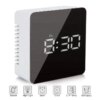 2024 Hot Selling New Design Hot Selling Wholesale Mirror Clock Backlight LED Digital Alarm Clock in Stock Thermometer Display