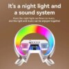 4 in 1 BT Speaker With Alarm Clock Wireless Charger FM Radio Wireless Phone Charger Color Nightlight Speaker