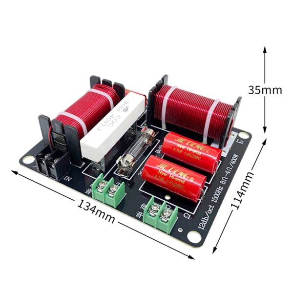 400W Treble Bass Passive Audio 2 Way Crossover Network Speaker Frequency Divider Hifi Solderless High Low Board WEAH 2510
