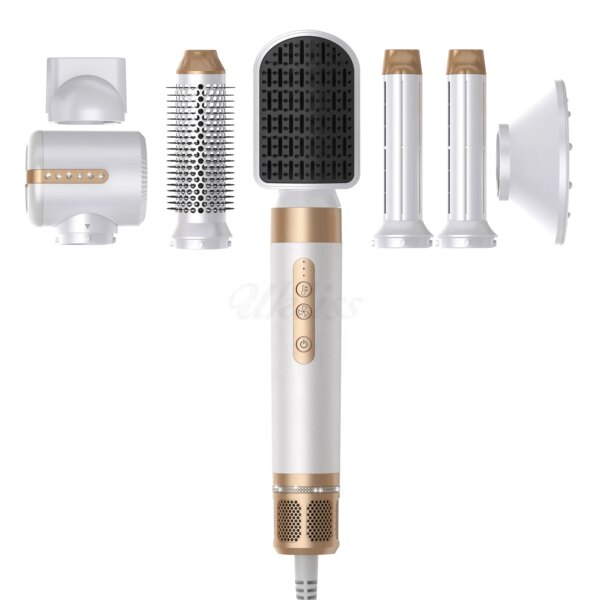 7 in 1 Auto Wrap Wholesale Hair Dryer Professional Hot Cold 1200W Hair Brush Dryer Comb One Step Airbrush Hair Dryer