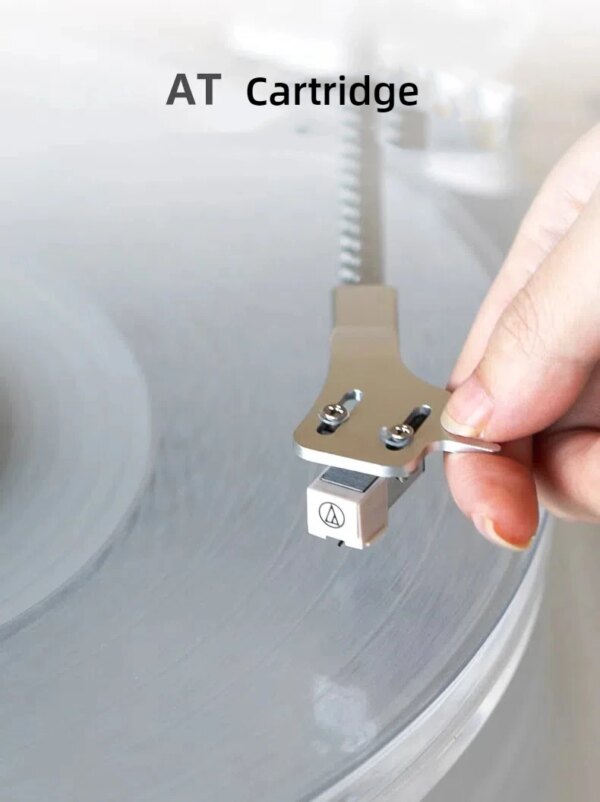 Acrylic Clear Model Body Moving Magnetic Cartridge Vinyl Record Player Adjustable Tonearm BT/RCA/Optic Access Record Player