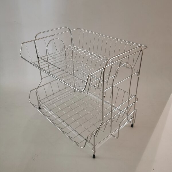 Big Dish Drying Rack Restaurant Simple Houseware 2-tier Dish Drying Rack With Cutting Board Holder