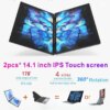 Brand New Dual Screen Laptop 14 Inch 16GB 1TB SSD Business Office Education Ordinateur Touch Screen Laptop