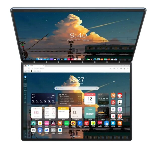 Brand New Dual Screen Laptop 14 Inch 16GB 1TB SSD Business Office Education Ordinateur Touch Screen Laptop