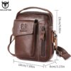 BULLCAPTAIN First Layer Cowhide Men's Messenger Bag Business Casual Handbag Men's Leather Messenger Bag Large Capacity