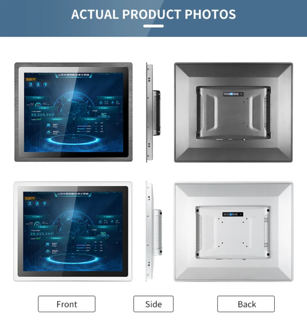 Custom LOGO Industrial LCD Display IP65 Waterproof 10.1 12 15 17 19 21.5 23.8 Inch PCAP Touch Screen Panel PC Industrial Monitor