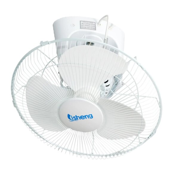 Dc Solar Powered Orbit Air Cooler Fan Ceiling Household Free Spare Parts Hot Selling 12V 16 Inch 12 Foldable Digital Ce White 13