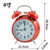 EMAF Classic Children Twin Bell Alarm Clock Metal Aloud Alarm Button Backlight Silent Quartz Alarm Clock with Roman Numerals