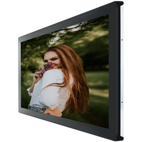 Embedded Touch Panel Advertising Display Monitor Silver Touch Screen Metal Usb for Business 2022 Sunworld 21.5 Inch Metal Case