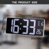 Free Sample Colorful LED Alarm Clock with Time Calendar Display Indoor Thermometer Color Light Decorative Big Digital Wall Clock