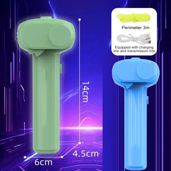 Glow in the Dark String Rope Launcher Portable Handheld Stress Relief Toy for Kids for Parties and Beach Toys