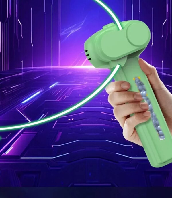 Glow in the Dark String Rope Launcher Portable Handheld Stress Relief Toy for Kids for Parties and Beach Toys
