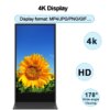 HDFocus OEM ODM 32 to 85 Inch Indoor Floor Standing LCD Interactive Kiosk Android Digital Signage Display Screen for Advertising