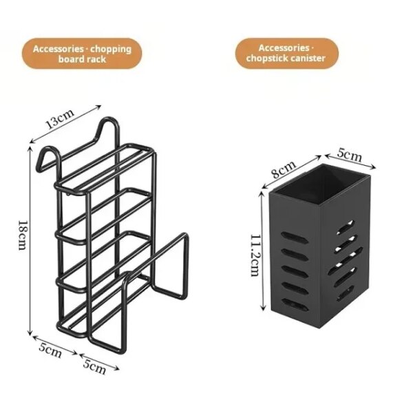 Integrated Storage Rack for Tableware Bowls Cabinets Chopsticks Kitchen Dish Rack Drill Knife Rack Household Storage Cages