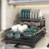 Integrated Storage Rack for Tableware Bowls Cabinets Chopsticks Kitchen Dish Rack Drill Knife Rack Household Storage Cages