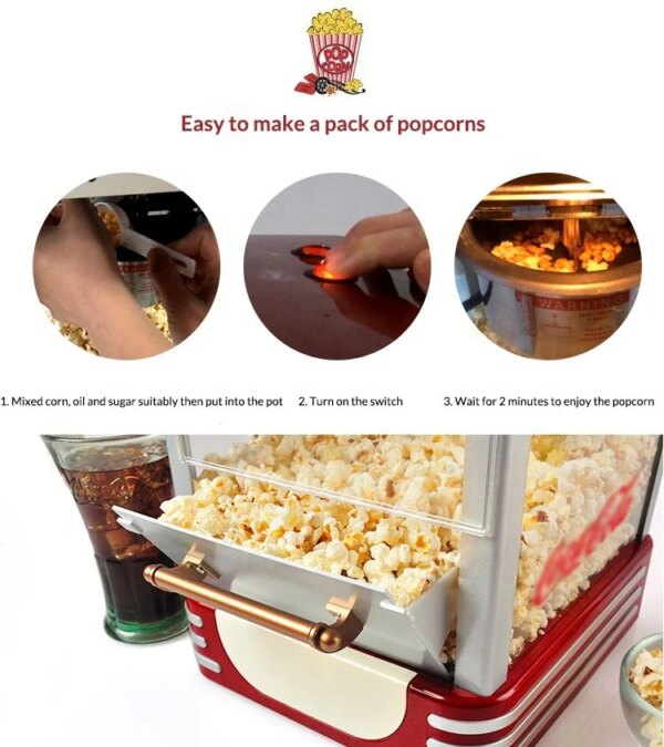 Kitchen Style Mini Corn Popper Machine Factory Popcorn Make