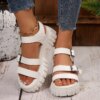 Large Size Sandals 2025 New Arrival Casual Thick Sole Sandals Easiest For Match One-line Buckle Strap Open Toe Roman Sandals