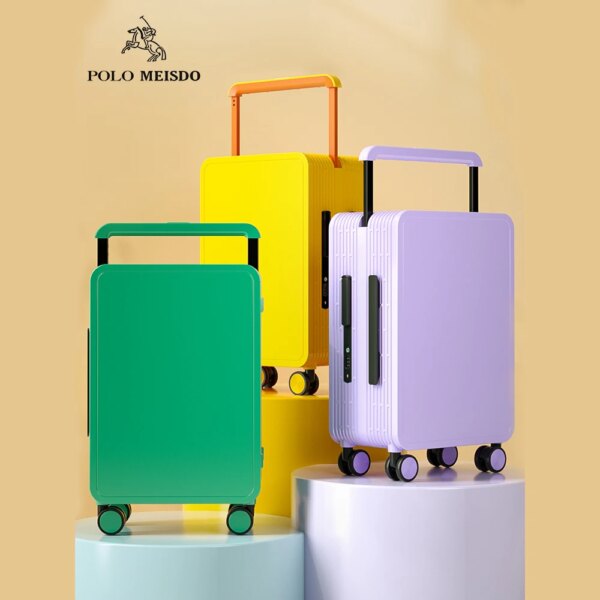 Leavesking High Quality Business Suitcase with TSA Lock Wide Trolley PC Printed logo AluminumTrolley Travel Luggage Carry-ons