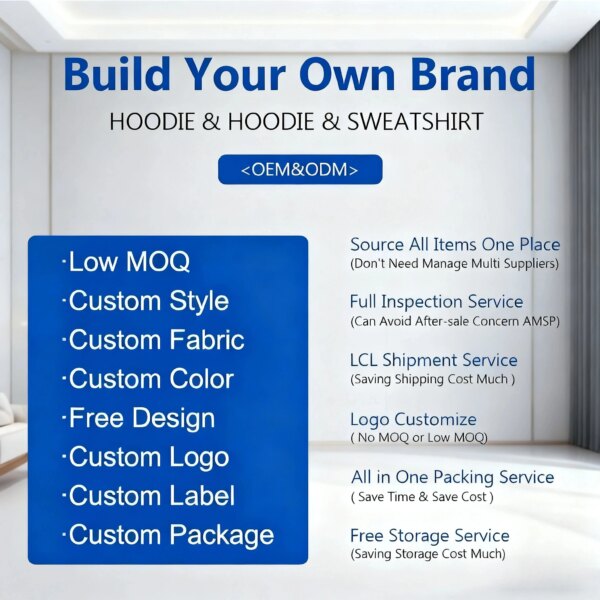 Manufacturer Wholesale High Quality Custom Logo Black Hooded Long Hooded Autumn Hoodies and Sweatshirts for Men