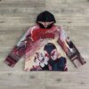 Men's Loose Fit Tapestry Hoodie Thick Dyed Print Street Style Sweatshirt Autumn Season Polyester/Cotton Hooded Garment Wholesale