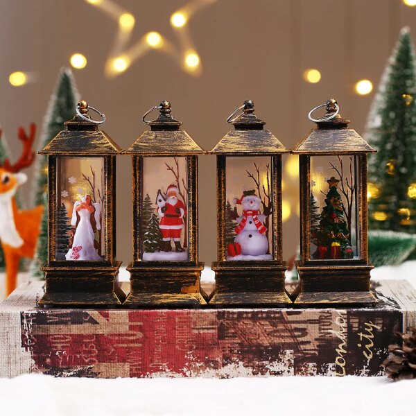 Merry Christmas Decorations Home Navidad Christmas Tree Ornaments Xmas Gifts New Year 2024 Christmas Lantern Light