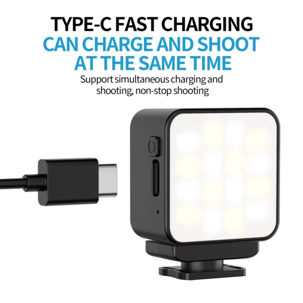 Mobile Phone Action Camera Selfie Fill Light, Mini Portable Camera Video Shooting Beauty Led Pocket Fill Light