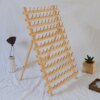 Modern 12-Tier Wall-Mounted Rustic Wooden Thread Holder 120 Spool Rack Neat Accessible Sewing Organizer for Embroidery Craft