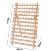 Modern 12-Tier Wall-Mounted Rustic Wooden Thread Holder 120 Spool Rack Neat Accessible Sewing Organizer for Embroidery Craft