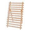 Modern 12-Tier Wall-Mounted Rustic Wooden Thread Holder 120 Spool Rack Neat Accessible Sewing Organizer for Embroidery Craft