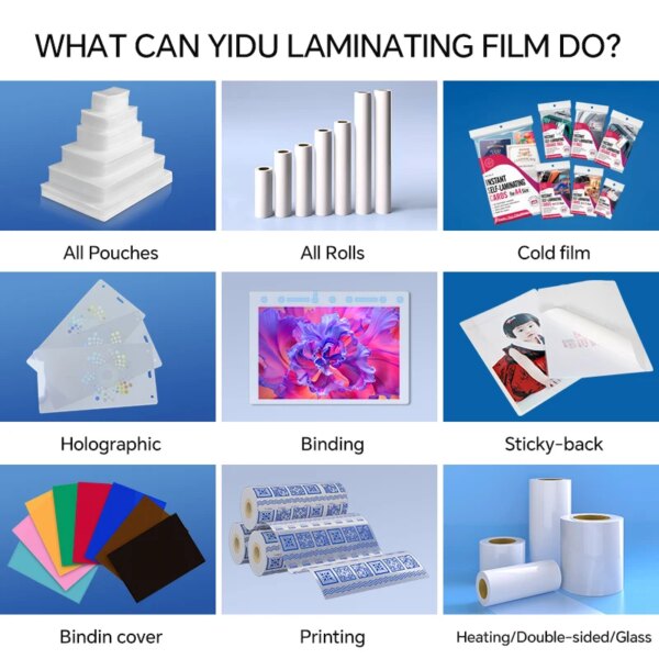 OEM Glossy Laminating Film A4 125Mic Lamination Pouch Film 55mic Laminating Pouches Anti Static Lamination Sheets