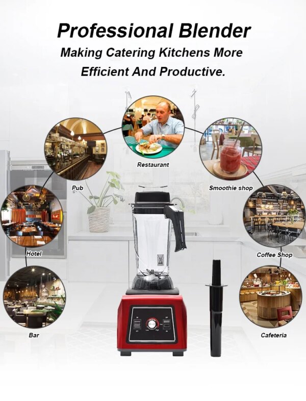 Professional Restaurant Juicer Blender Chopped Ice Heavy Duty Commercial Blender for Catering Industry