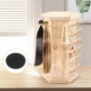 Rotating wooden sewing thread holder stand and bamboo sewing thread roller display rack holder