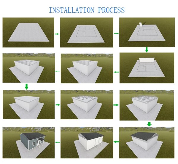 Save Cost House Villa Prefabricated House Building Light Steel Prefab Home