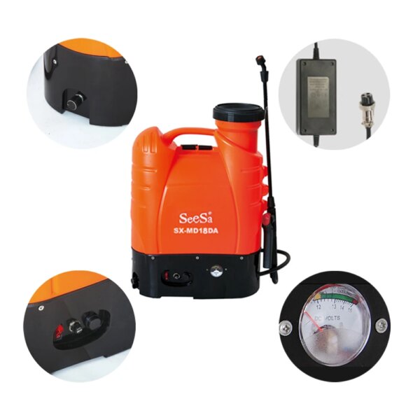 SeeSa High Quality 16/18L 12v Battery Electric Pressure Pump Knapsack Agricultural Garden Plant Sprayer