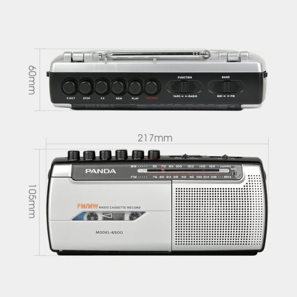 Supplier Hot Selling Big Size Retro Boombox Recording Cassette Recorder Player With Radio