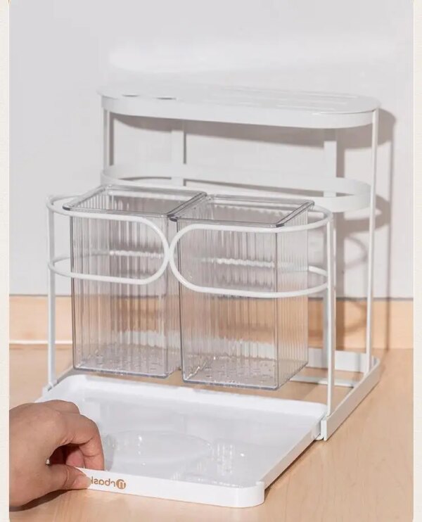 Versatile Multi-Functional Metal Kitchen Wall Rack Standing Type Iron Cutting Board Stand Knife Holder Chopsticks Organizer