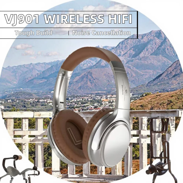 VJ901 for 5.5 Headband HIFI Wireless Headphones Mic Foldable Over-Ear ANC IPX5 Waterproof Low Latency Stereo Mobile Phone