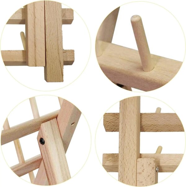 Wholesale 60 Spools Braiding Hair Rack Sewing Embroidery Thread Rack Wooden Thread Rack