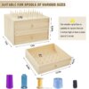 Wooden Thread Box Thread Holder Thread Rack Sewing and Embroidery Workbox Storage Box Organizer for Sewing 90-Pools