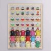 Wooden Thread Holder Sewing and Embroidery Thread Rack and Organizer Thread Rack for Sewing with Hanging Hooks