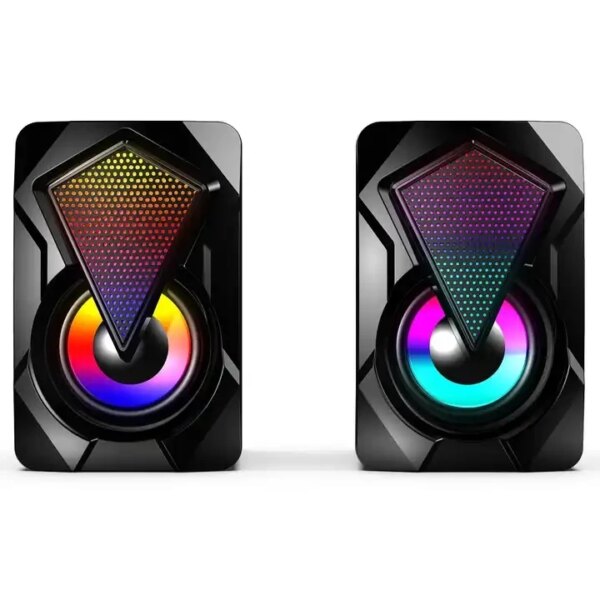 X2 Mini 2.0 RGB LED Lighting Speaker Colorful AUX USB Gamer Accessories for PC Computer
