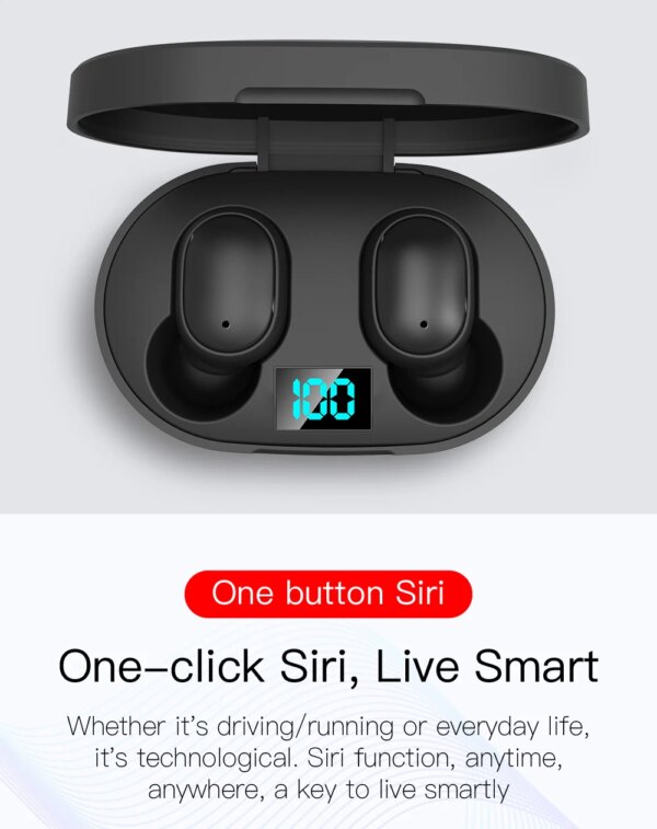 E6S True Wireless Earbuds 5.3 for Headphones with Noise Cancelling LED Display Auriculares Headset for Handsfree