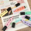 GXIN G-342-6P OEM support logo highlighter pen set pastel 6 color stationery set highlighter marker pen kids highlight pen
